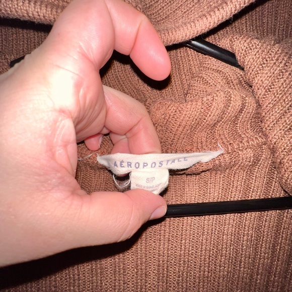 AÉROPOSTALE CROPPED BROWN VEST SIZE S - Picture 2 of 5